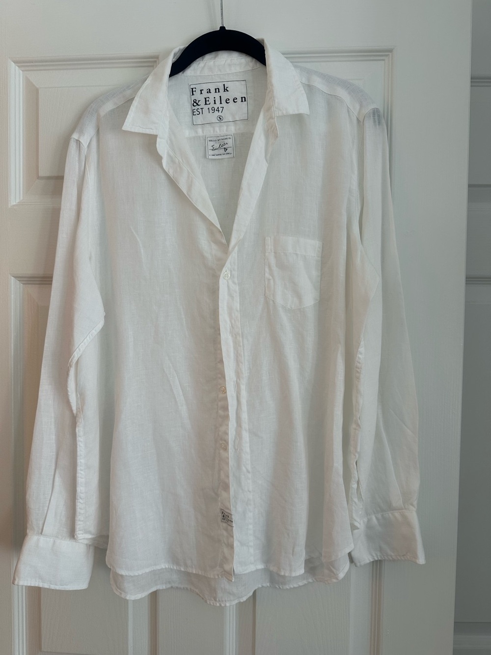 Frank & Eileen women’s Classic White Linen Shirt